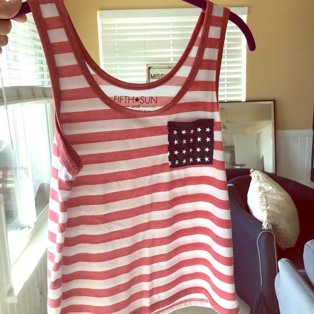 Small American Flag Tank